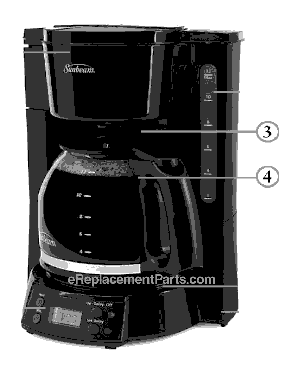Page A Diagram and Parts List for SVX23  Mr Coffee Coffee Maker
